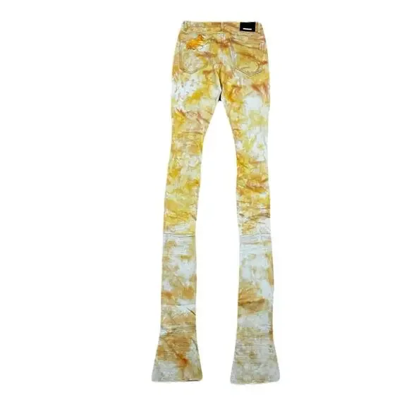 Si Tu Veux Yellow Superstack Men’s Jean’s Size 32 New